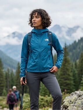 The North Face Women's Teal Blue Hooded Utility Jacket